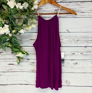 5/$25 NWT High Collar Purple Blouse